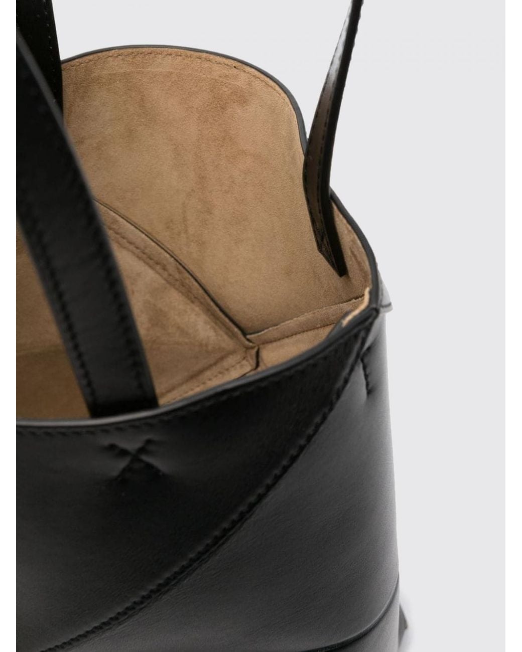 Loewe Black Puzzle Fold Small Calfskin Leather Tote Bag With Double Handle