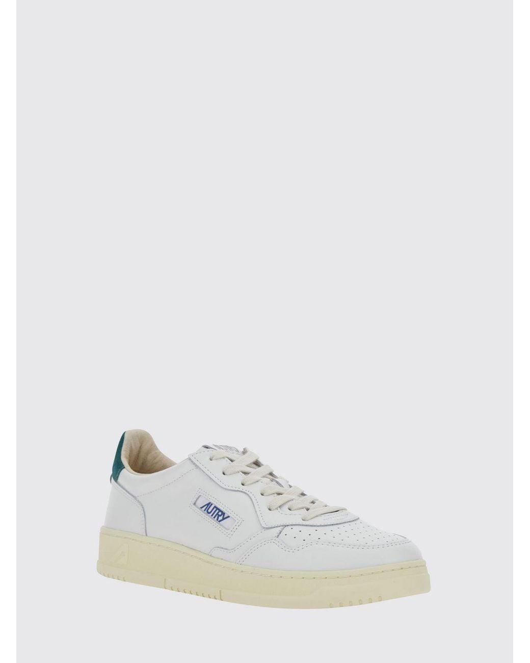 Autry White Leather Low-Top Sneaker With Contrast Heel And Logo Detail for men