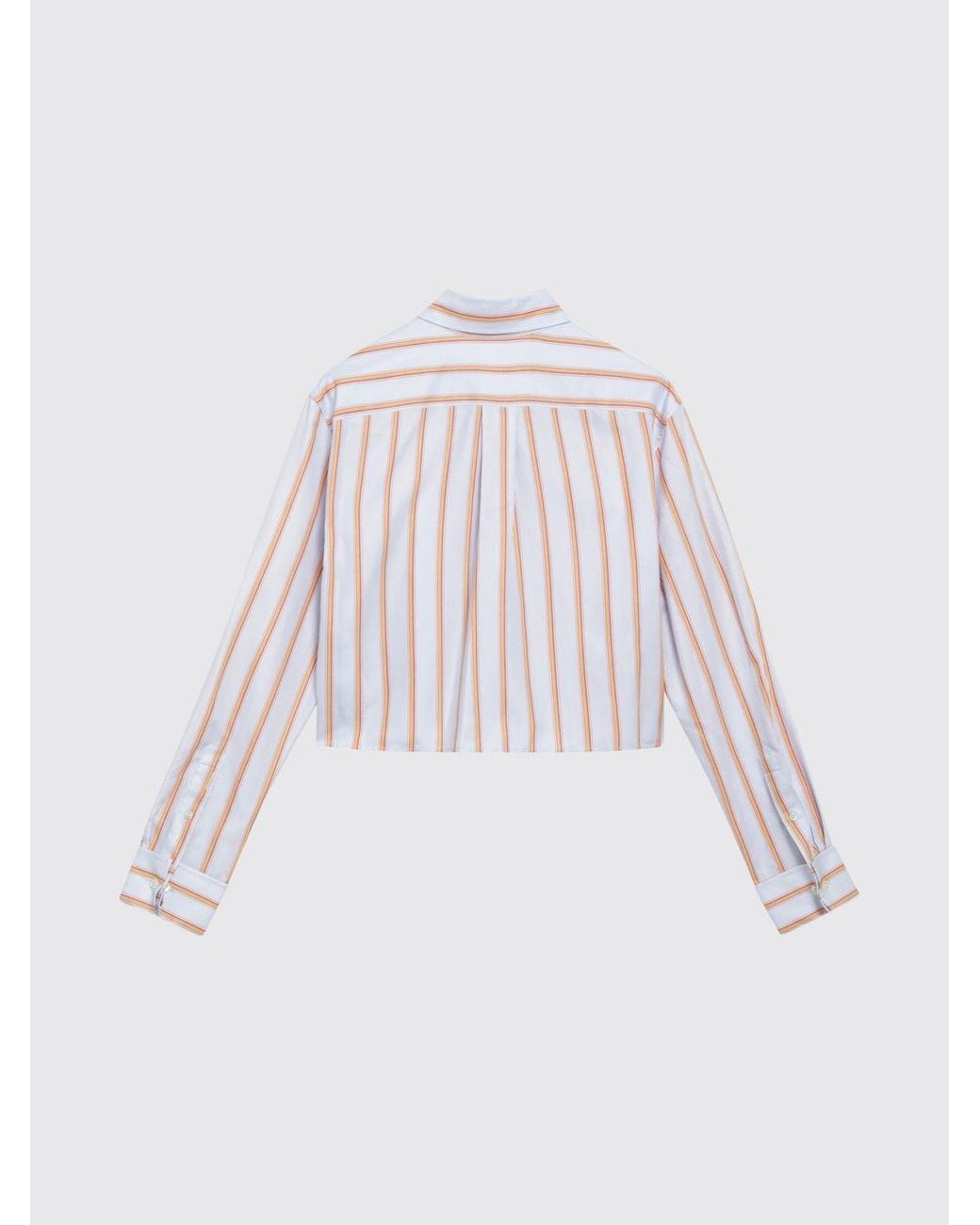 J.W. Anderson White Striped Cotton Shirt With Classic Collar