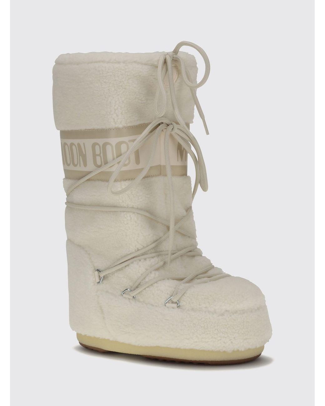 Moon Boot White Icon Two-Tone Mid-Calf Snow Boots