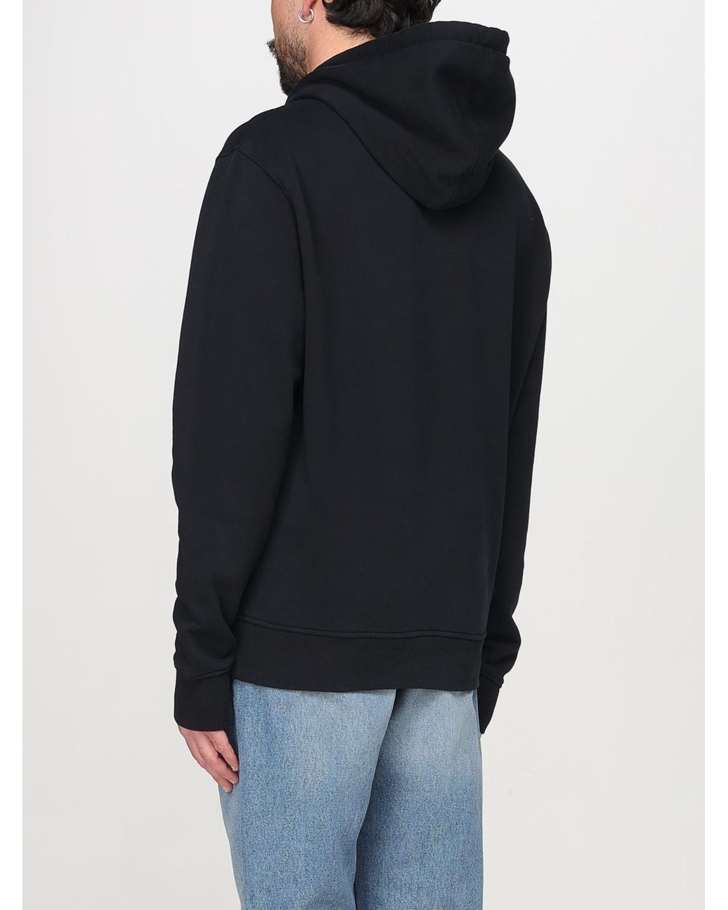 AMI Blue Cotton Sweatshirt With Logo for men