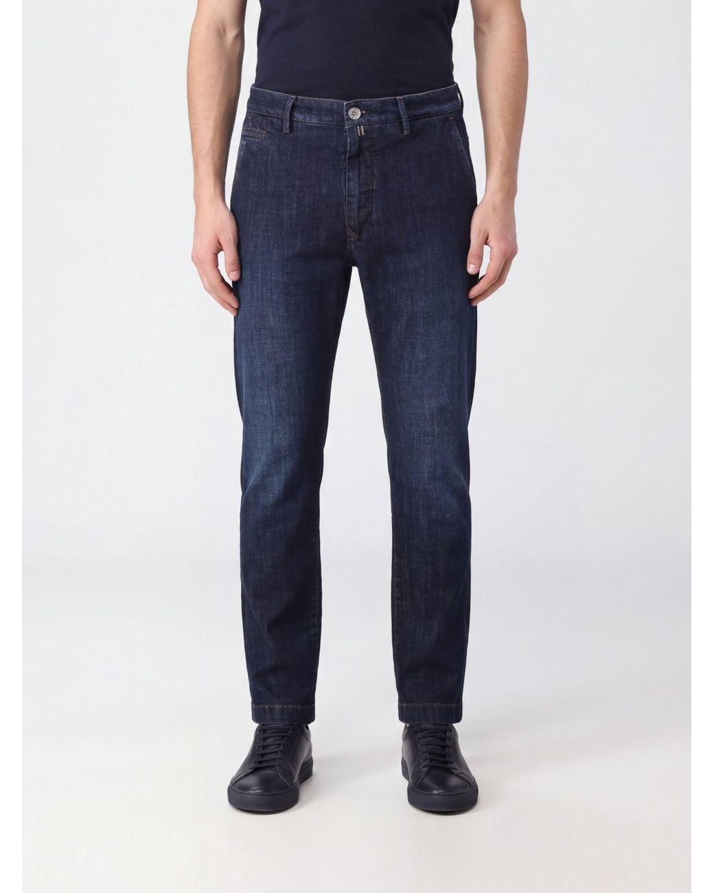 Jacob Cohen Blue Straight Fit Stretch Denim Jeans With Slant Pockets for men