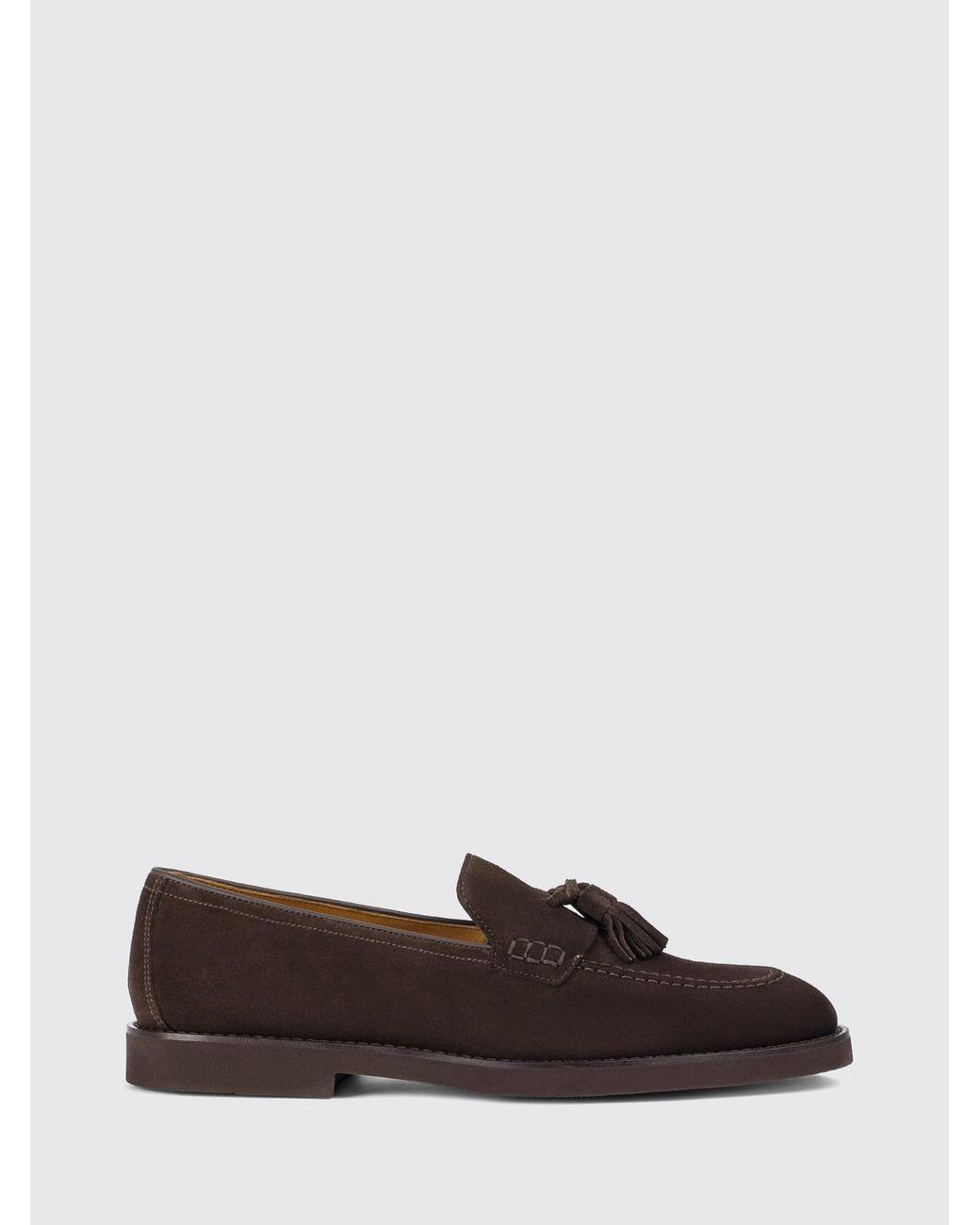 Doucal's White Suede Loafers With Tassels for men