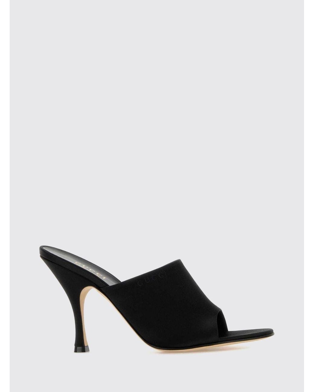 Gucci Black Satin Mules