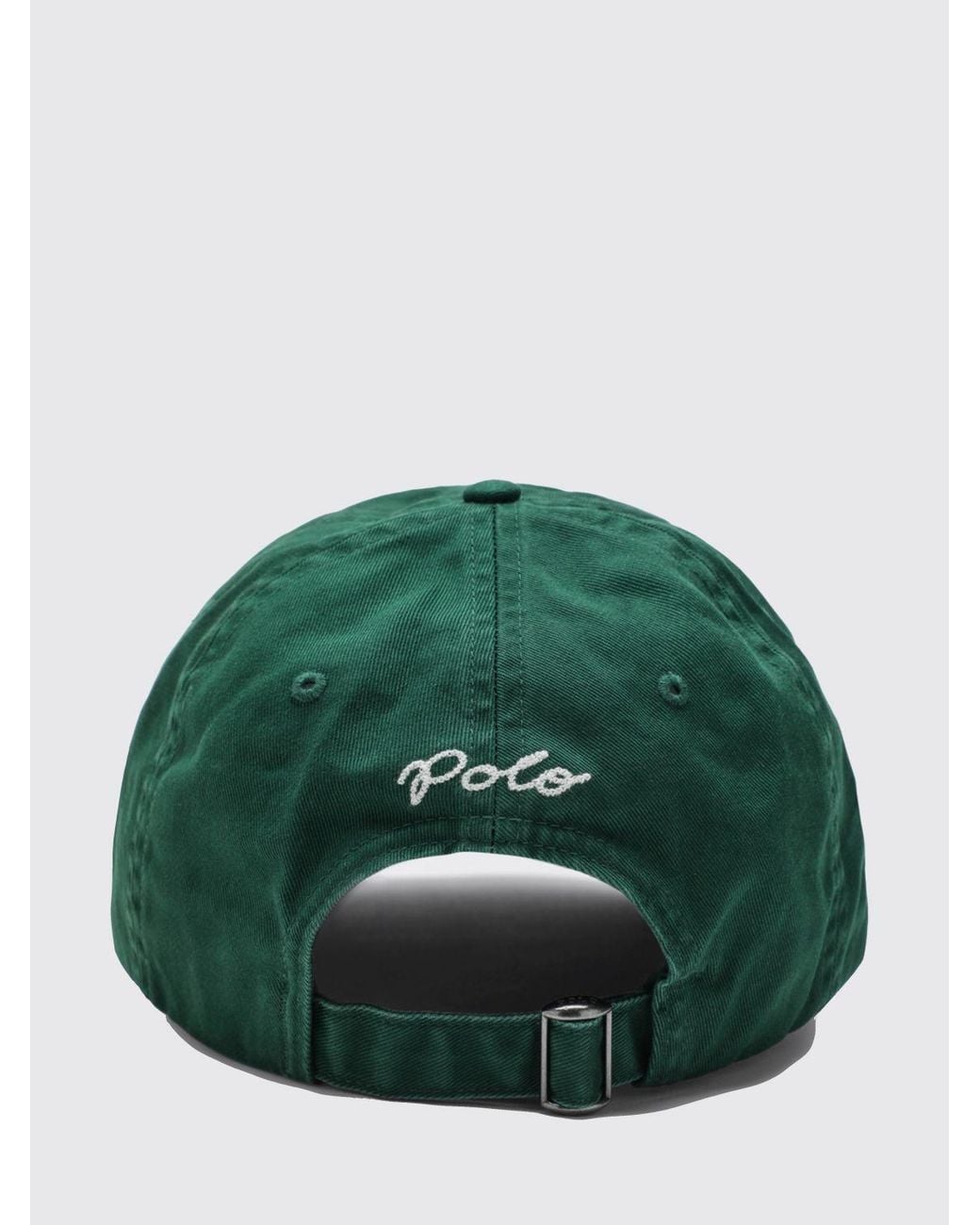 Polo Ralph Lauren Green Embroidered Logo And Slogan Cotton Baseball Cap for men