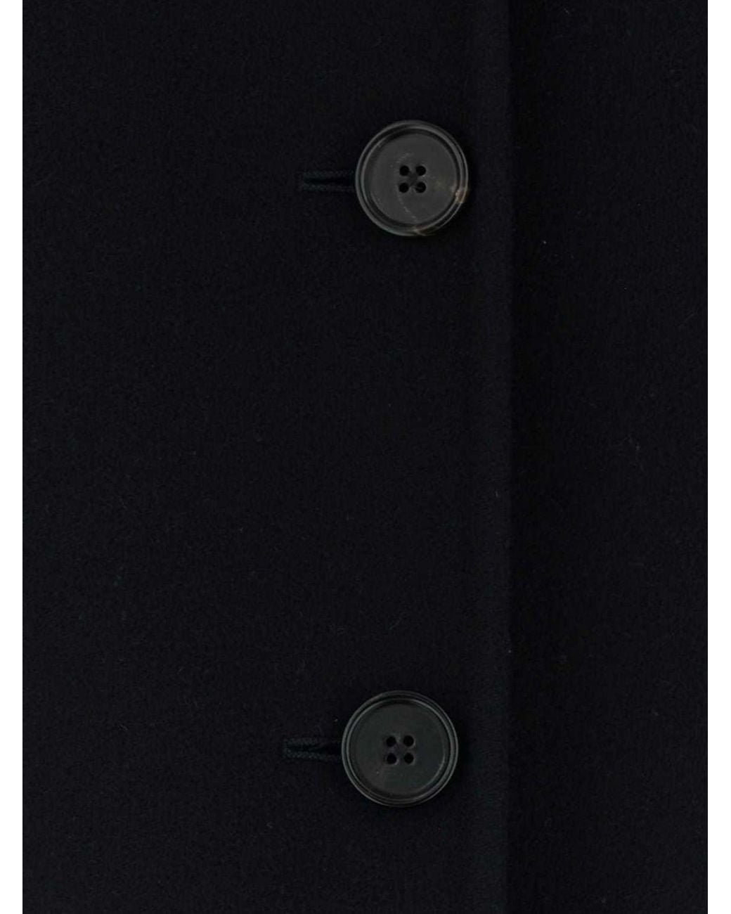 Jil Sander Blue Single-Breasted Long Coat