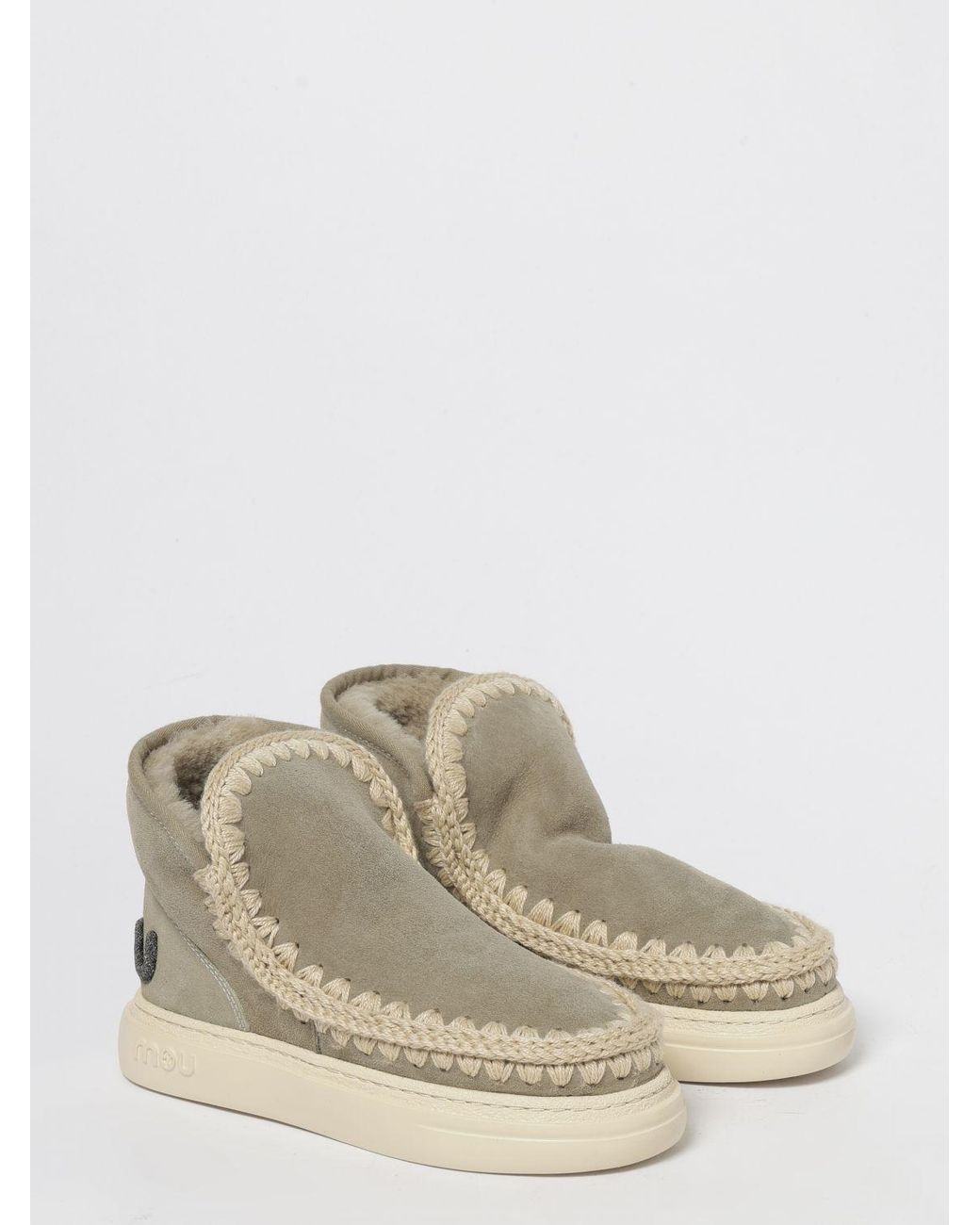 Mou Natural Flat Ankle Boot