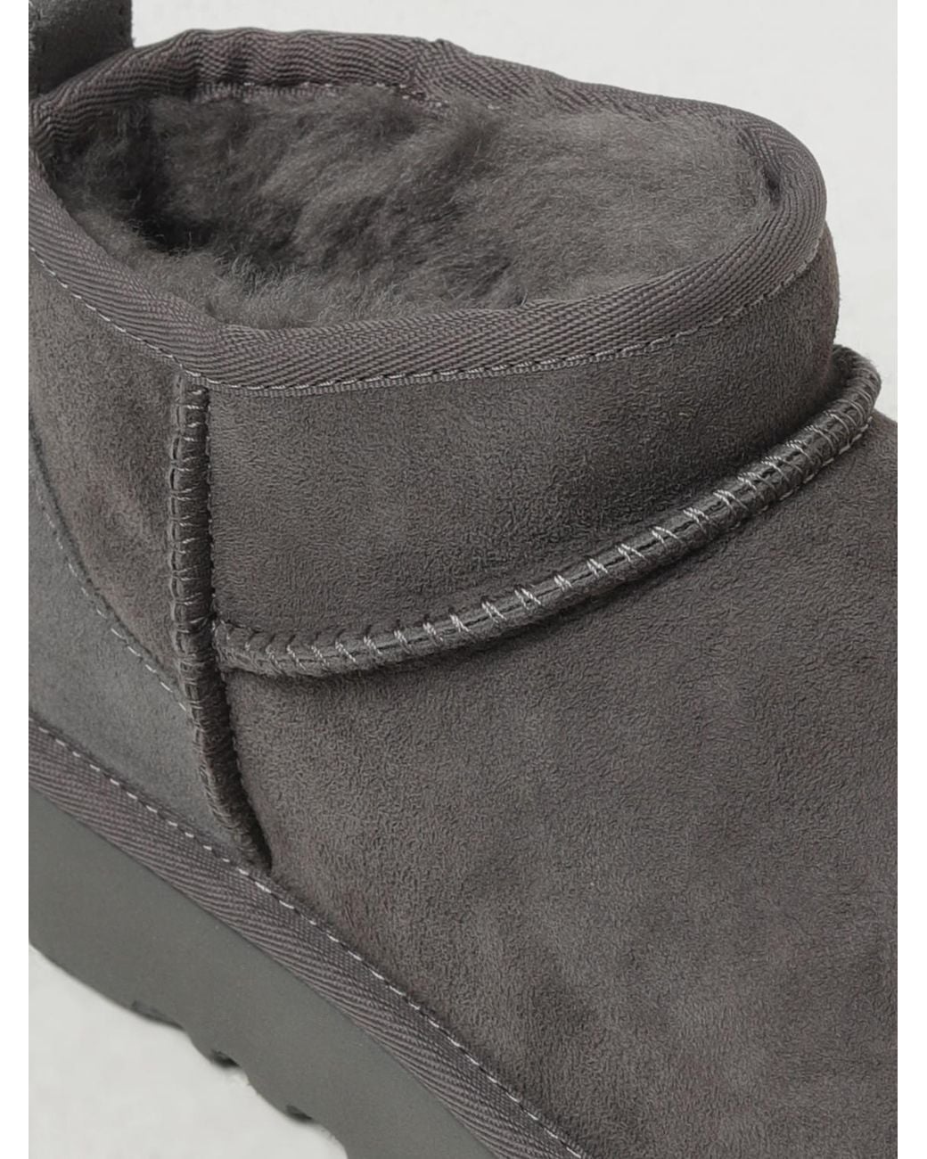 Ugg Gray Classic Ultra Mini Wildleder Stiefeletten