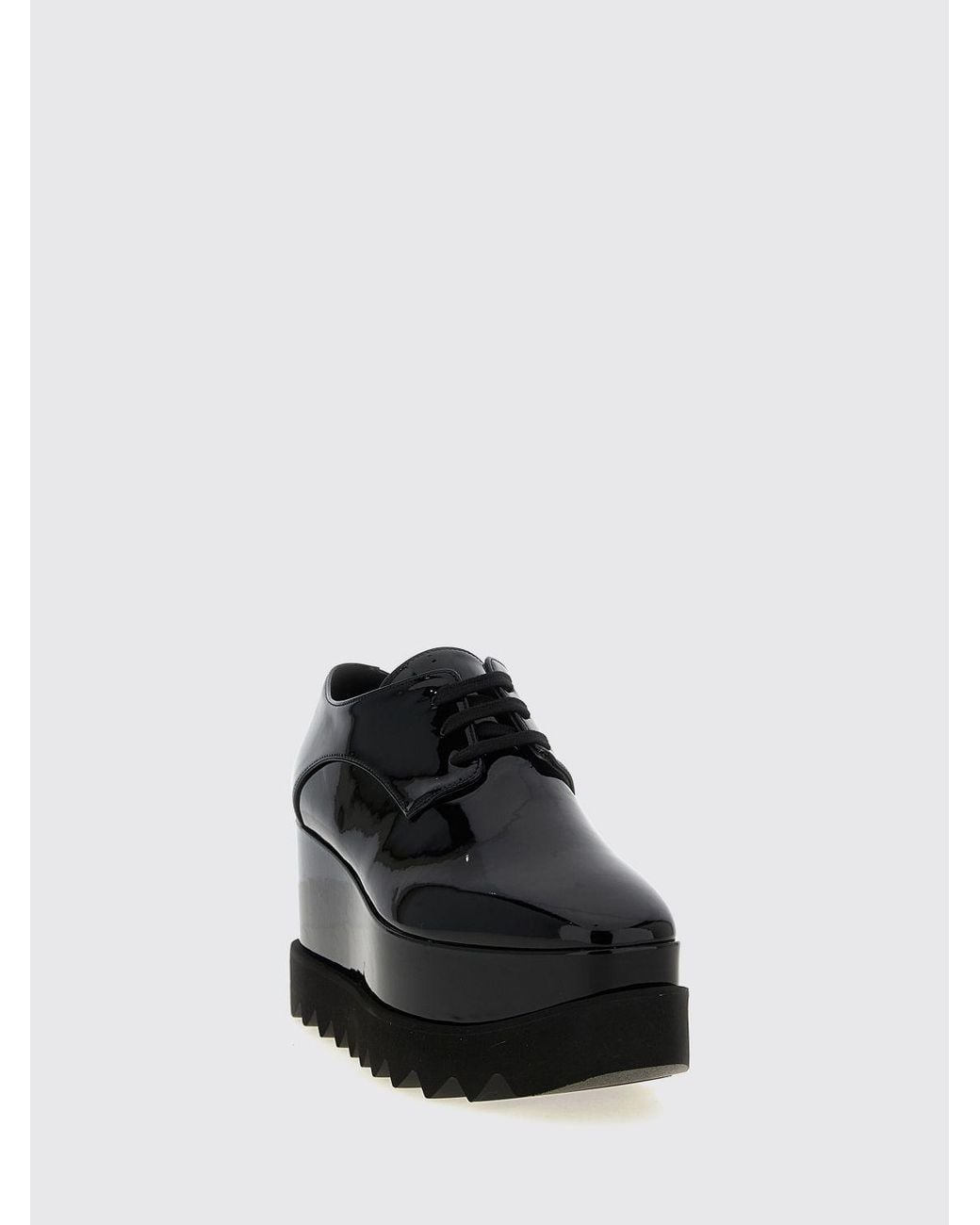 Stella McCartney Black Elyse Platform Derby Shoes With Squared Toe