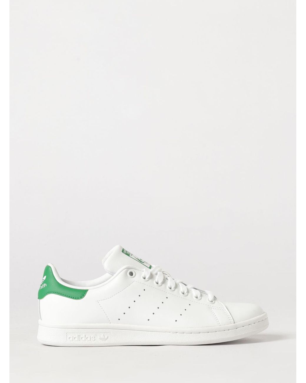 Adidas Originals White Stan Smith Smooth Leather Low-Top Sneakers With Contrast Details for men