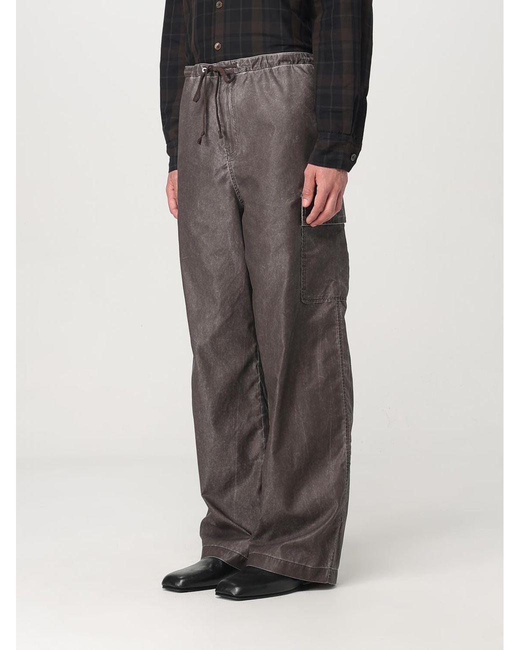Our Legacy Gray Washed Cotton Relaxed Fit Pants for men