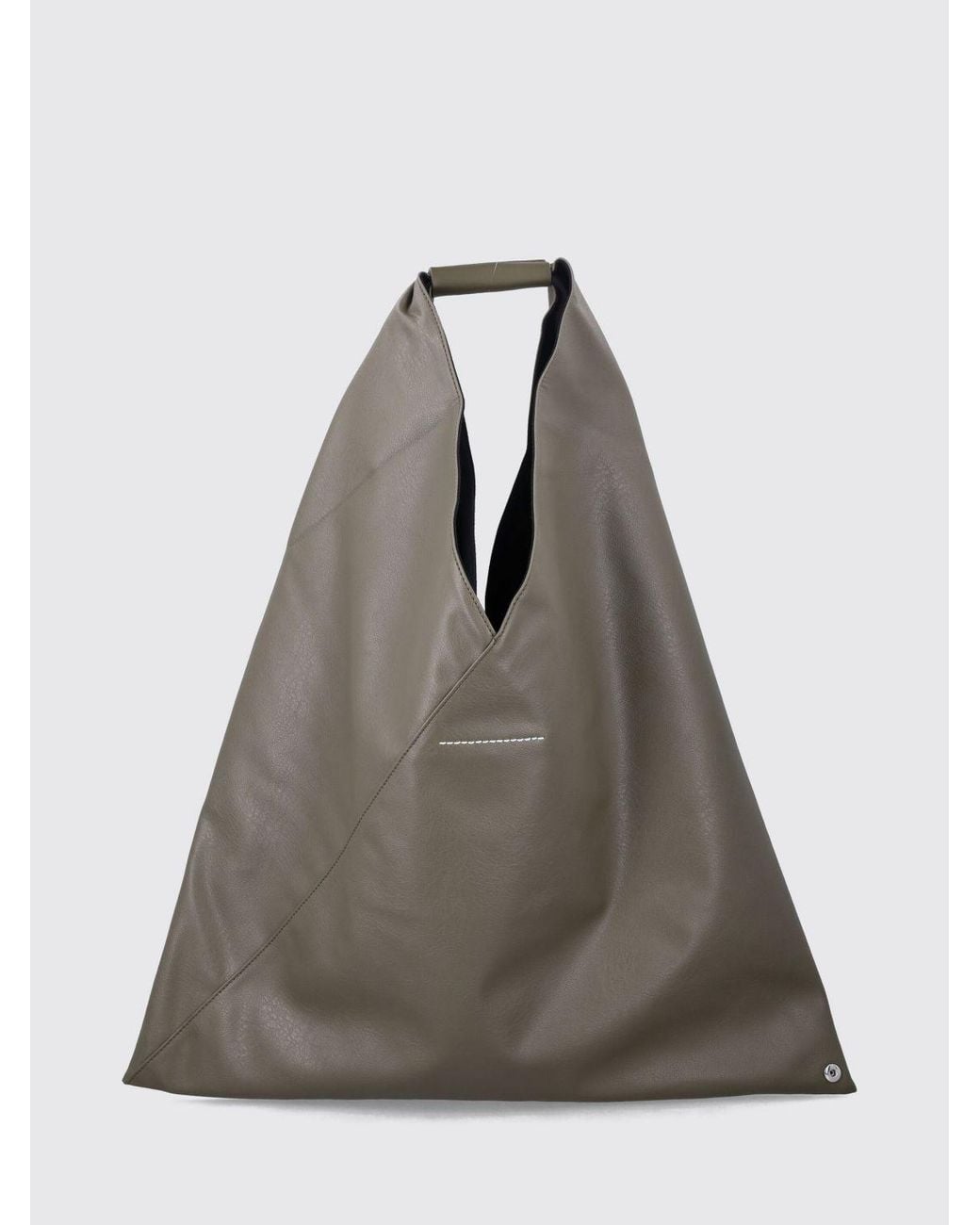 MM6 by Maison Margiela Gray Japanese Shoulder Bag With Stitch