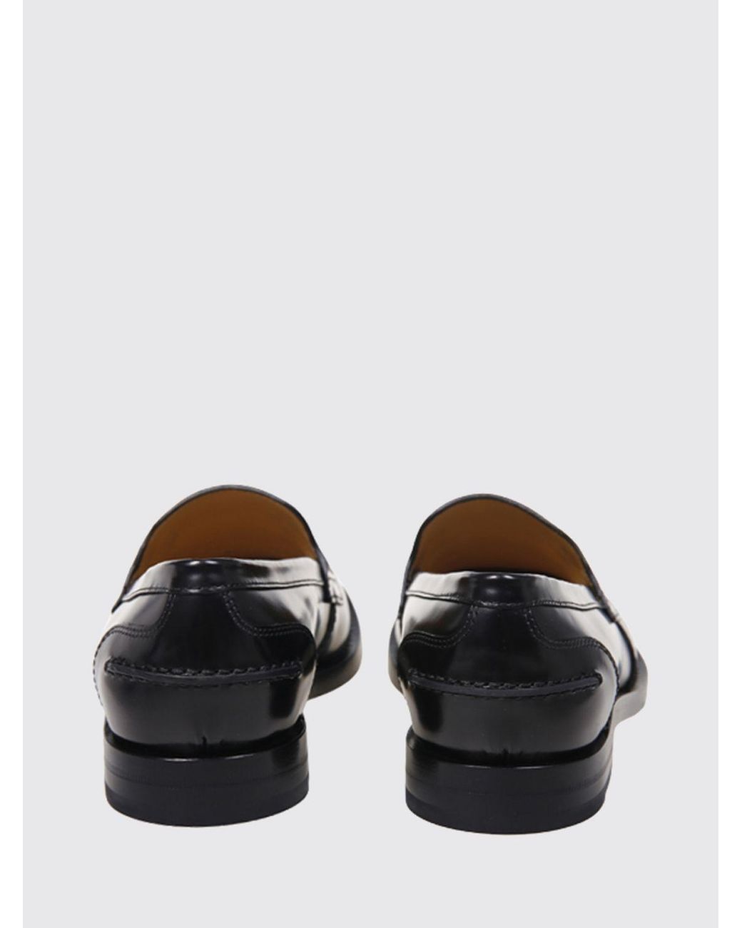 Fendi White Ateneo Brushed Calfskin Leather Penny Loafers With Round Toe for men