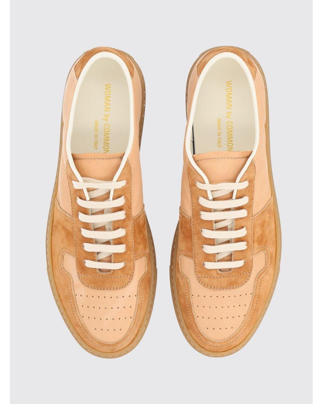 Common Projects Pink Two-Tone Nappa And Suede Low-Top Sneakers
