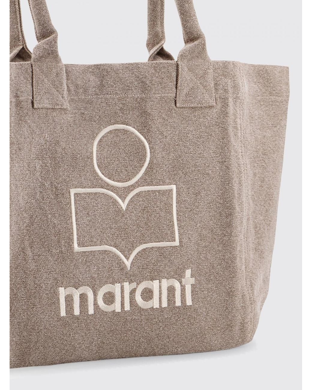 Isabel Marant Natural Yenki Cotton Canvas Bag