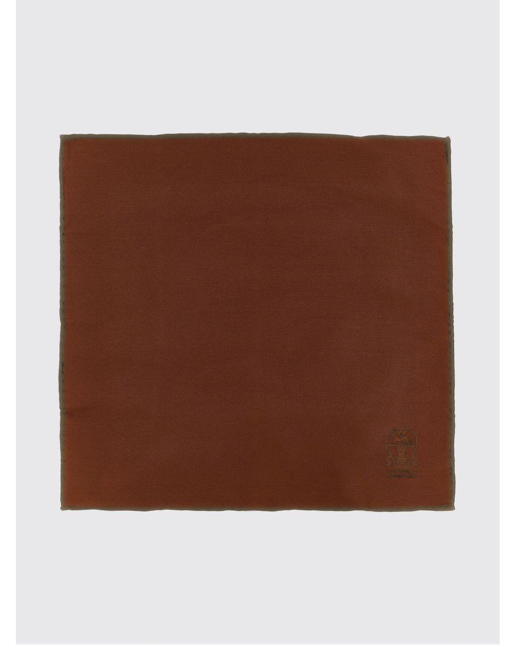 Fazzoletto Da Taschino di Brunello Cucinelli in Brown da Uomo