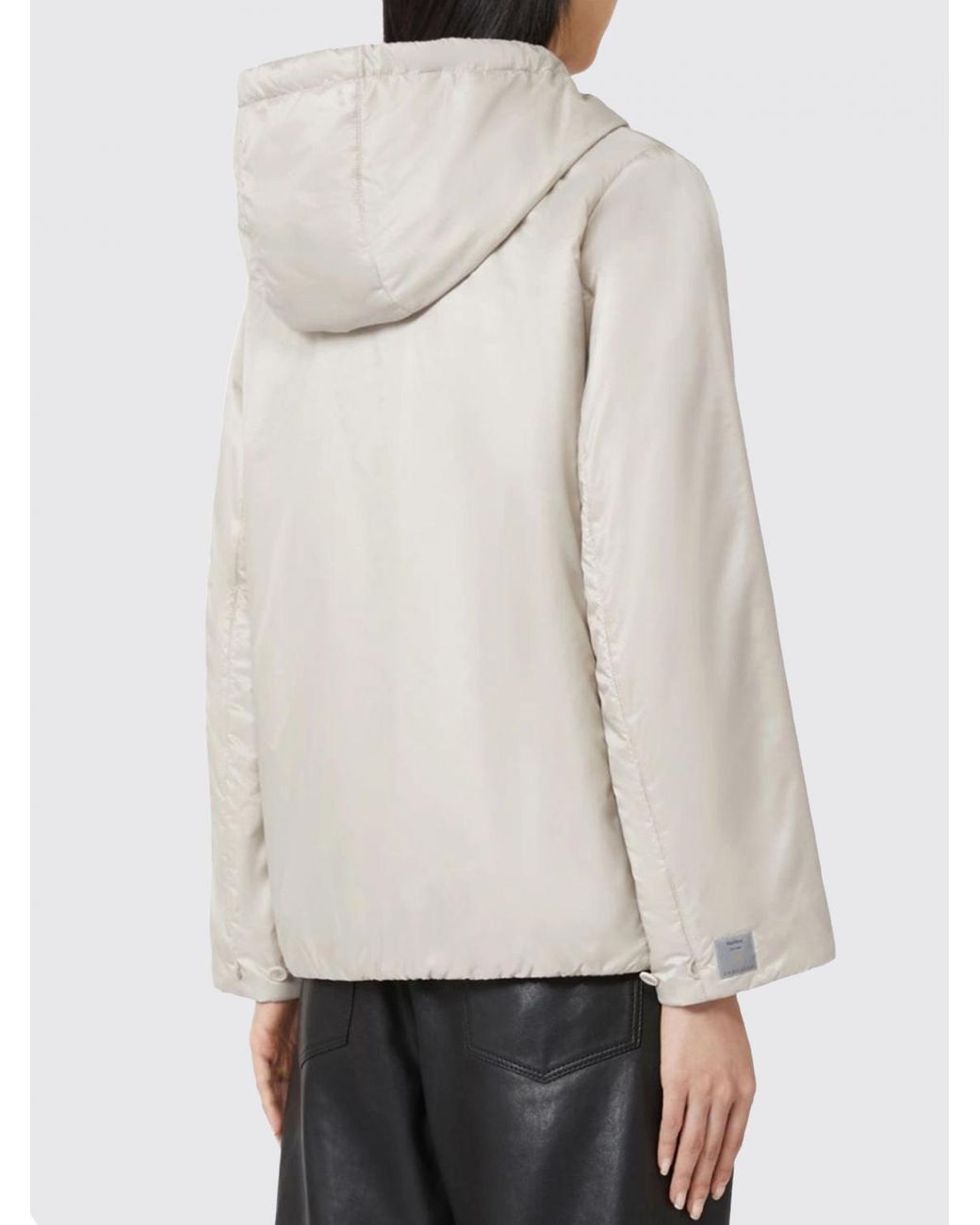 Max Mara Natural Greenh Hooded Nylon Raincoat
