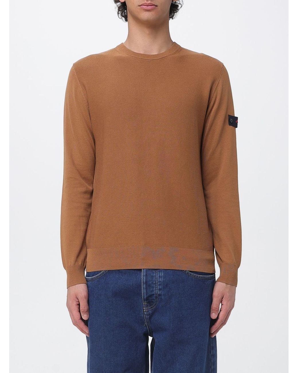 Peuterey Blue Cotton Crewneck Sweater for men