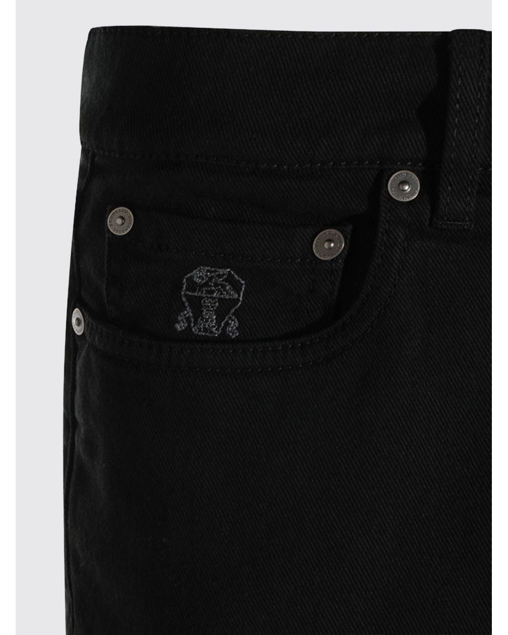 Brunello Cucinelli Blue Straight Fit Five-Pocket Jeans for men