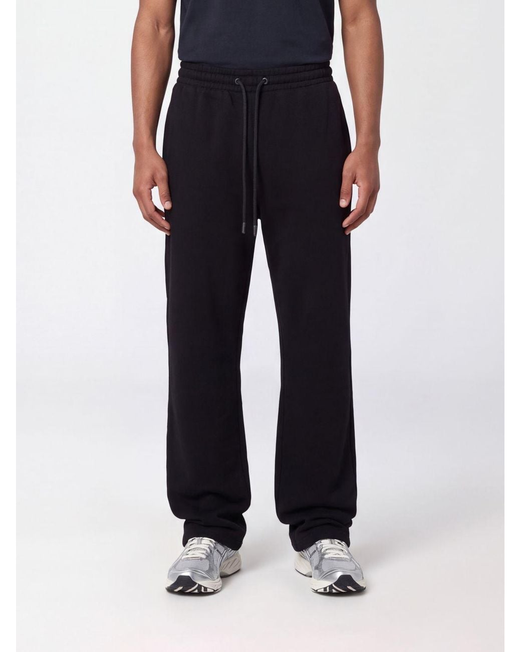 Off-White c/o Virgil Abloh Black Diagonal Stripes Cotton Jogging Bottoms for men