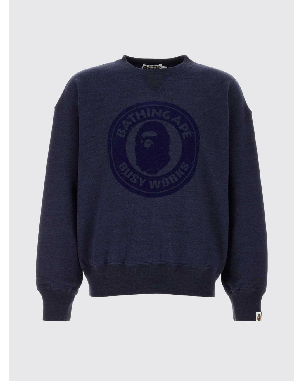 A Bathing Ape Blue Cotton Crewneck Sweatshirt for men