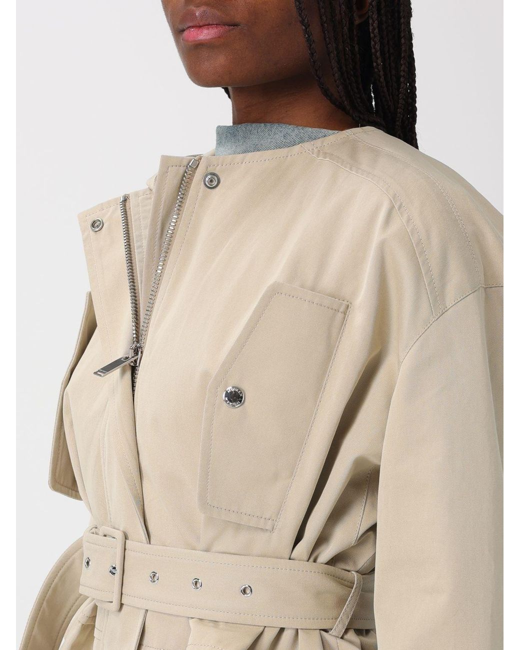 McQueen Blue Cropped Hooded Jacket