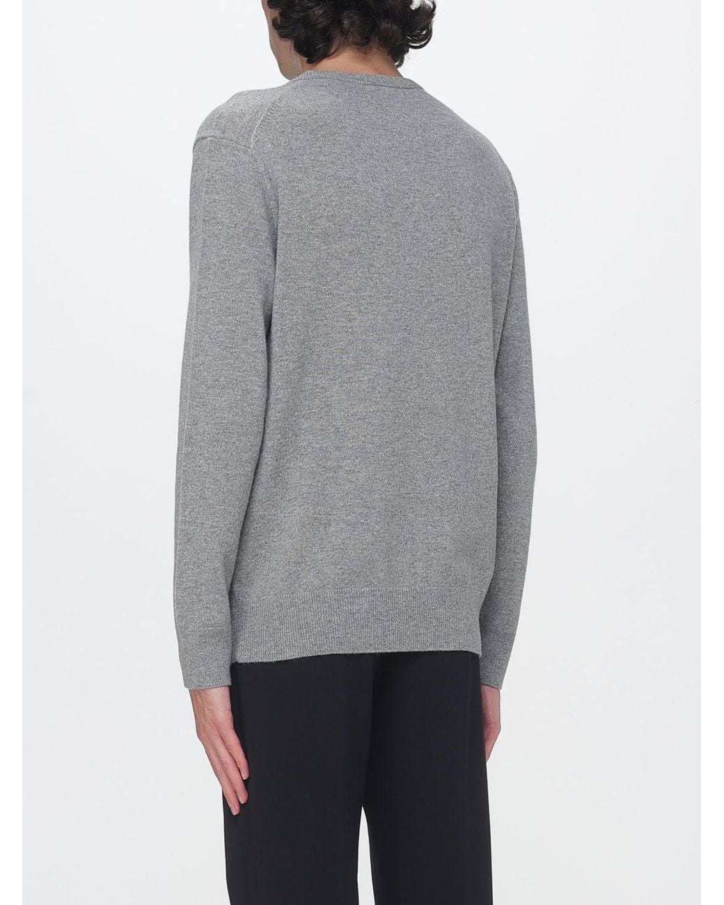 Polo Ralph Lauren Gray Wool Crewneck Jumper With Embroidered Pony Logo for men