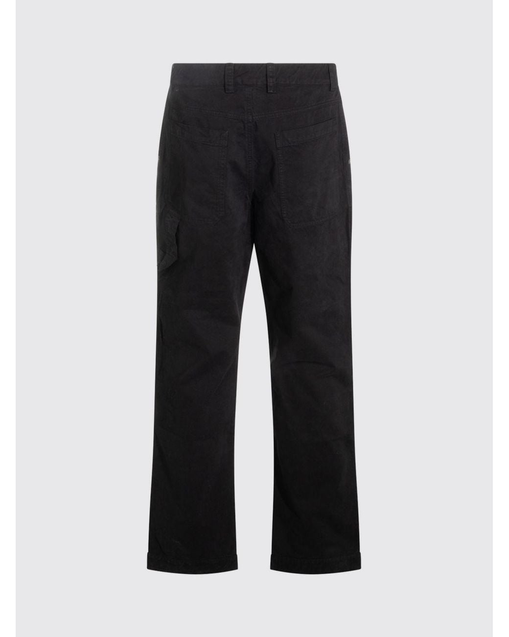 Off-White c/o Virgil Abloh Black Straight Fit Cotton Trousers With Belt Loops for men
