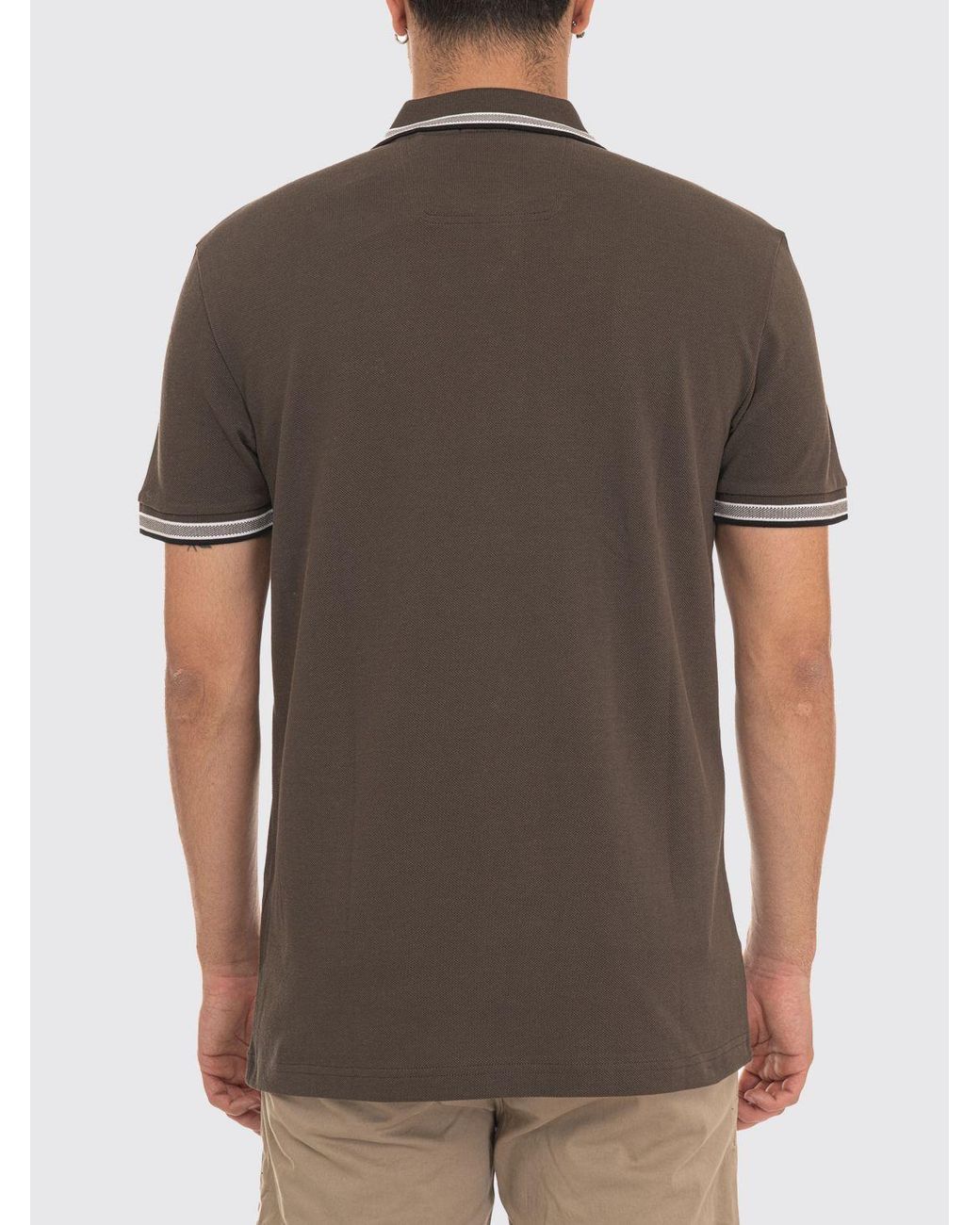 Boss Gray Basic Cotton Polo Shirt for men