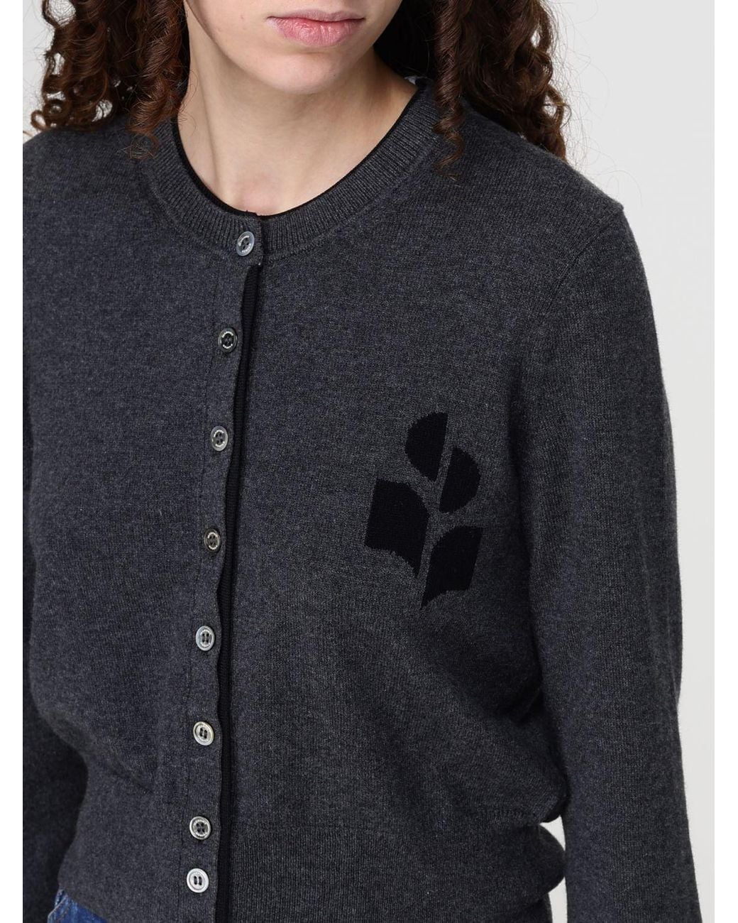 Isabel Marant Blue Lona Cotton Blend Cardigan