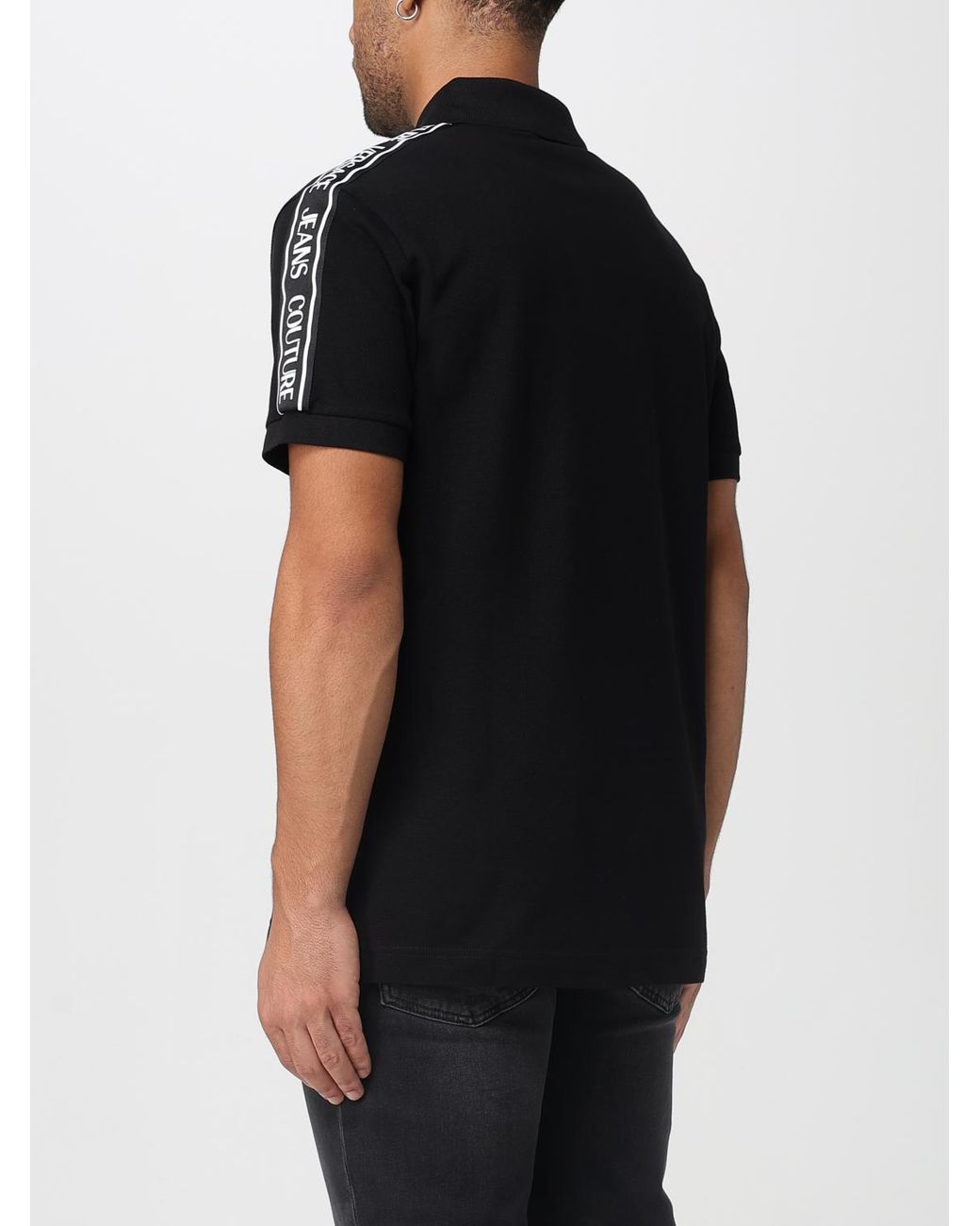Versace Jeans Couture Black Polo Shirt for men