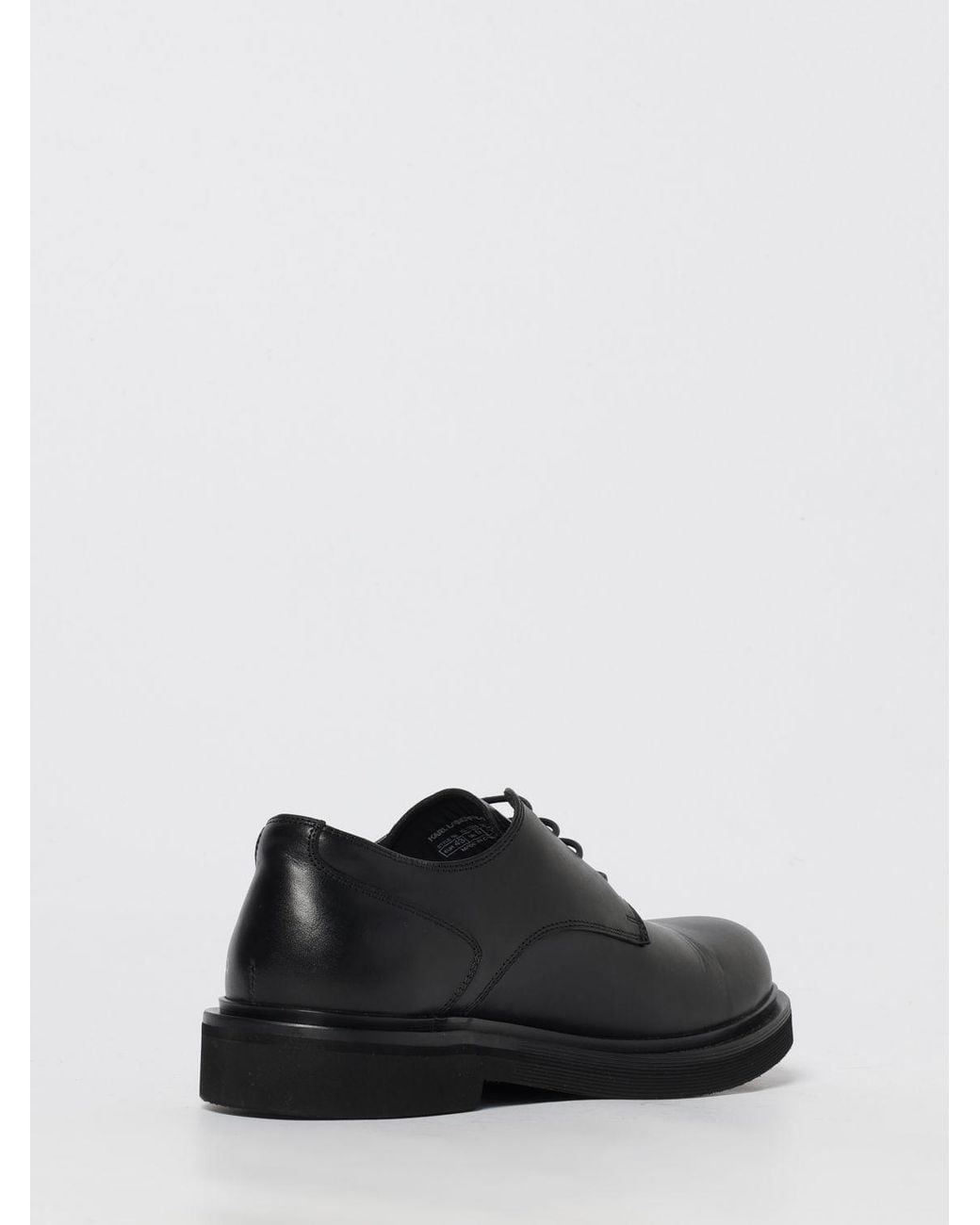Karl Lagerfeld Black Leather Derby Shoes for men