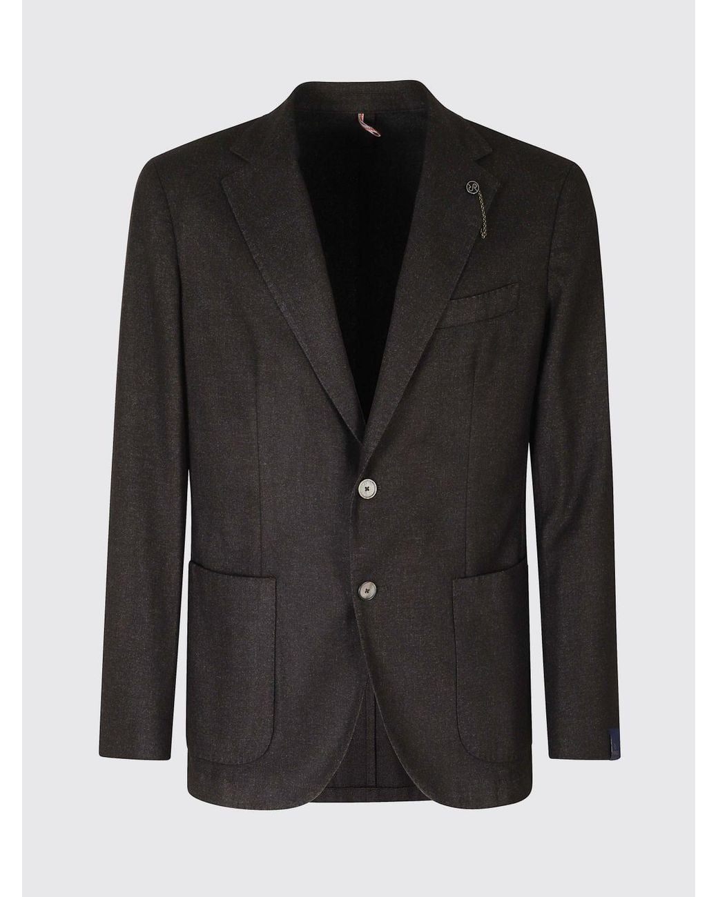 Santaniello Black Classic Single-Breasted Blazer for men