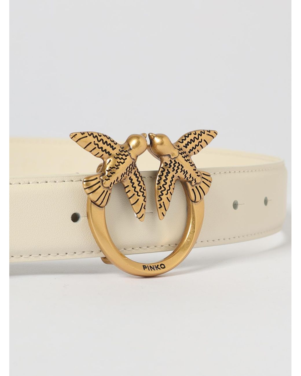 Pinko Natural Love Berry Leather Belt