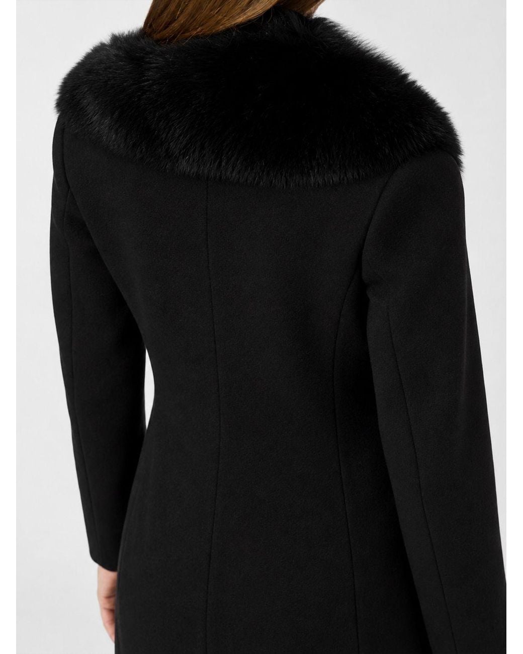 Philipp Plein Black Double-Breasted Long Coat