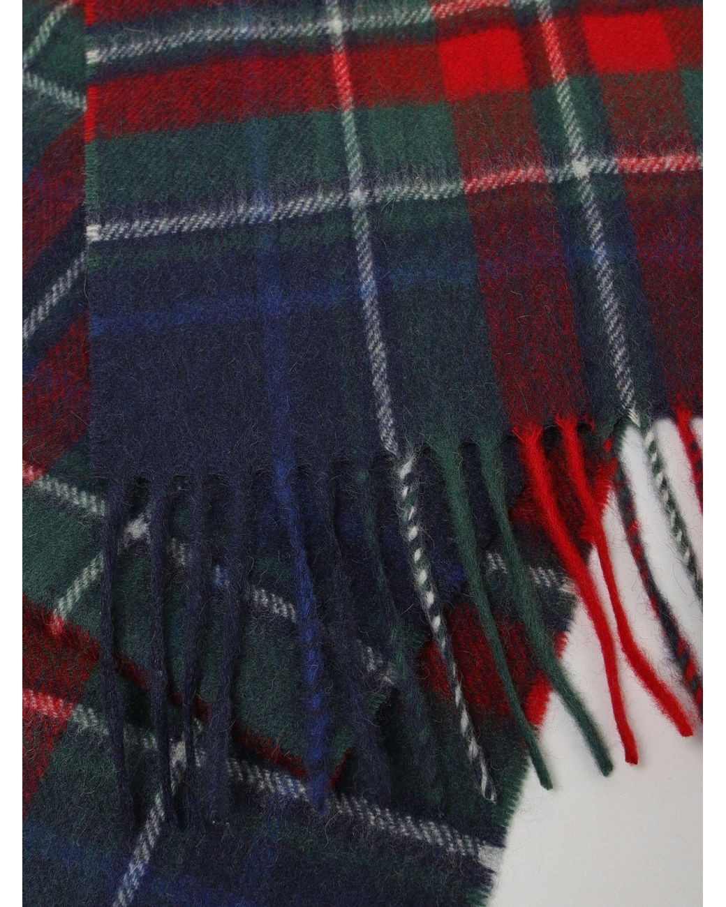 Barbour Blue Tartan Pattern Scarf for men
