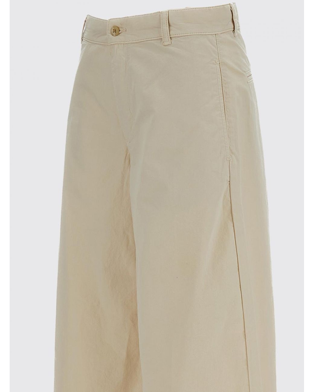 Polo Ralph Lauren Natural Cotton Wide Leg Trousers