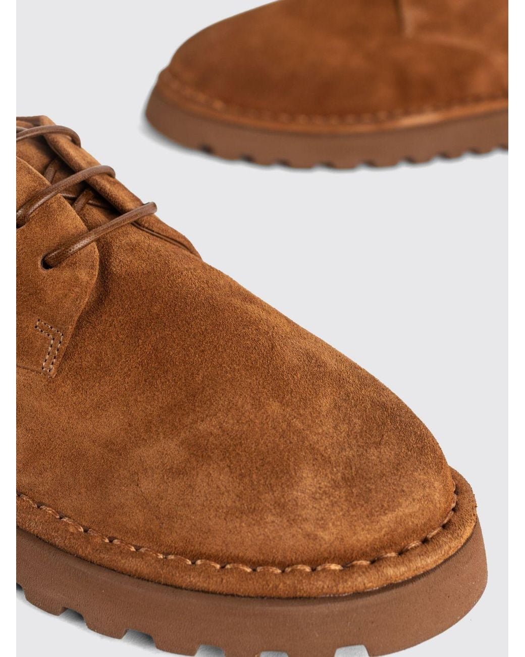 Marsèll Brown Sancrispa Alta Pomice Suede Derby Shoes With Platform Sole