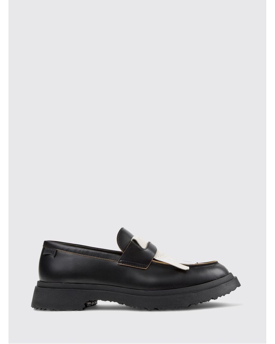 Camper White Twins Leather Loafer With Fringes for men