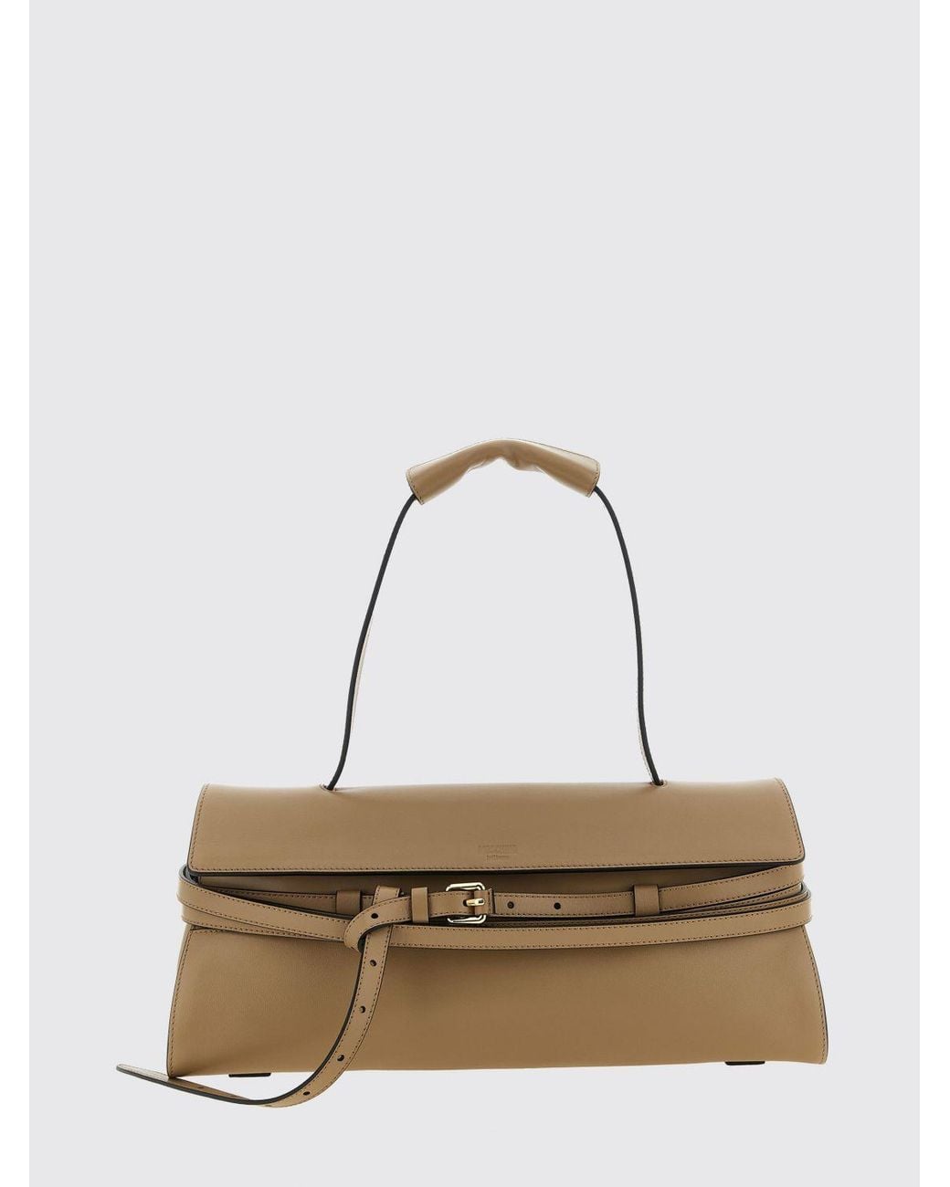 Moschino Couture White Tie Me Nappa Leather Bag