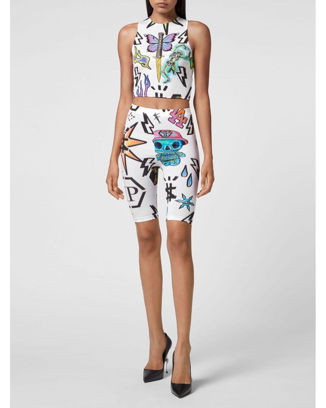 Philipp Plein White Cropped Top