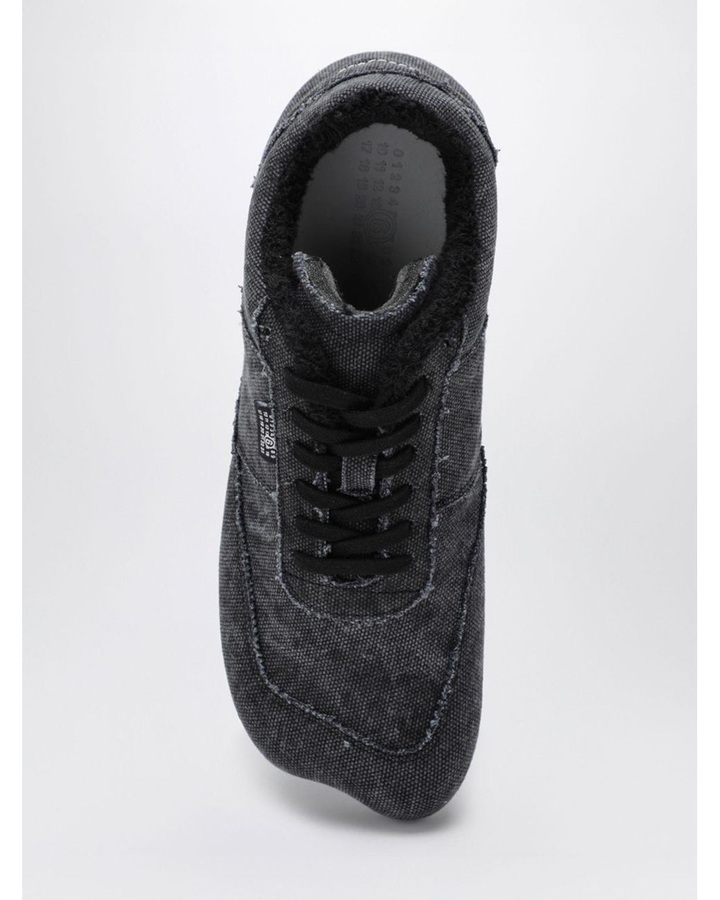 MM6 by Maison Margiela White Anatomic Washed Cotton Canvas Sneakers for men