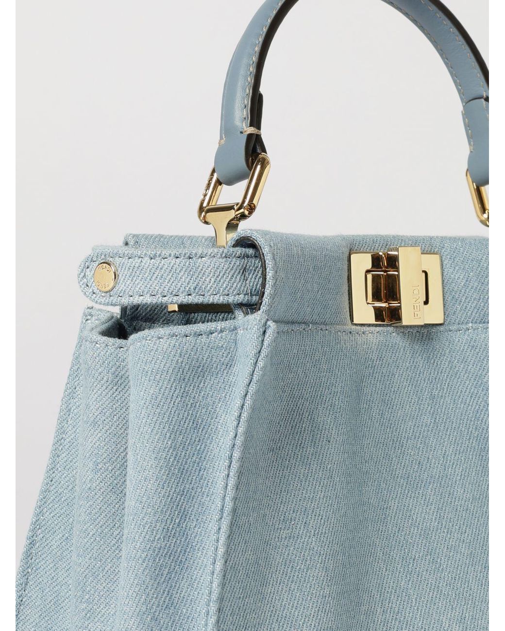 Fendi Blue Mini Peekaboo Bag