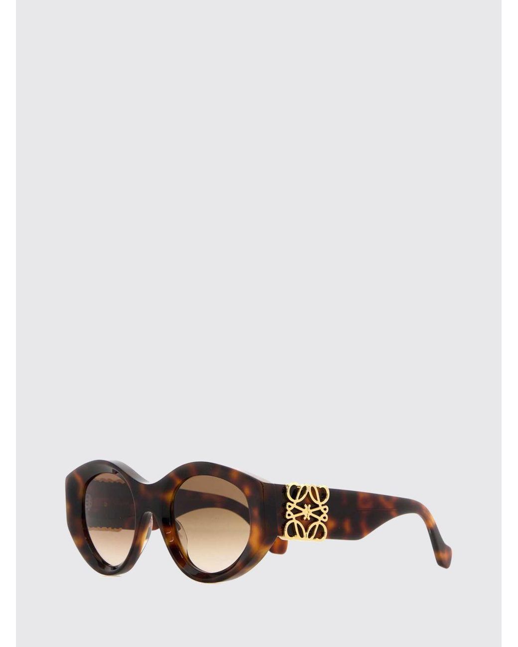 Loewe Brown Anagram Rounded Cat-Eye Sunglasses