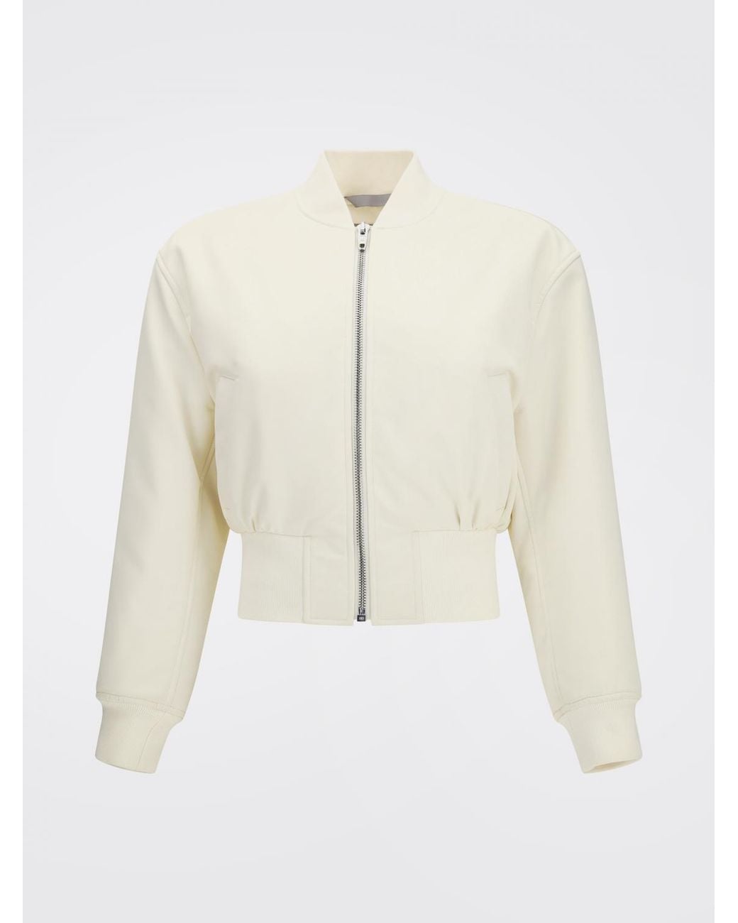 Balenciaga White Polyester Bomber Jacket