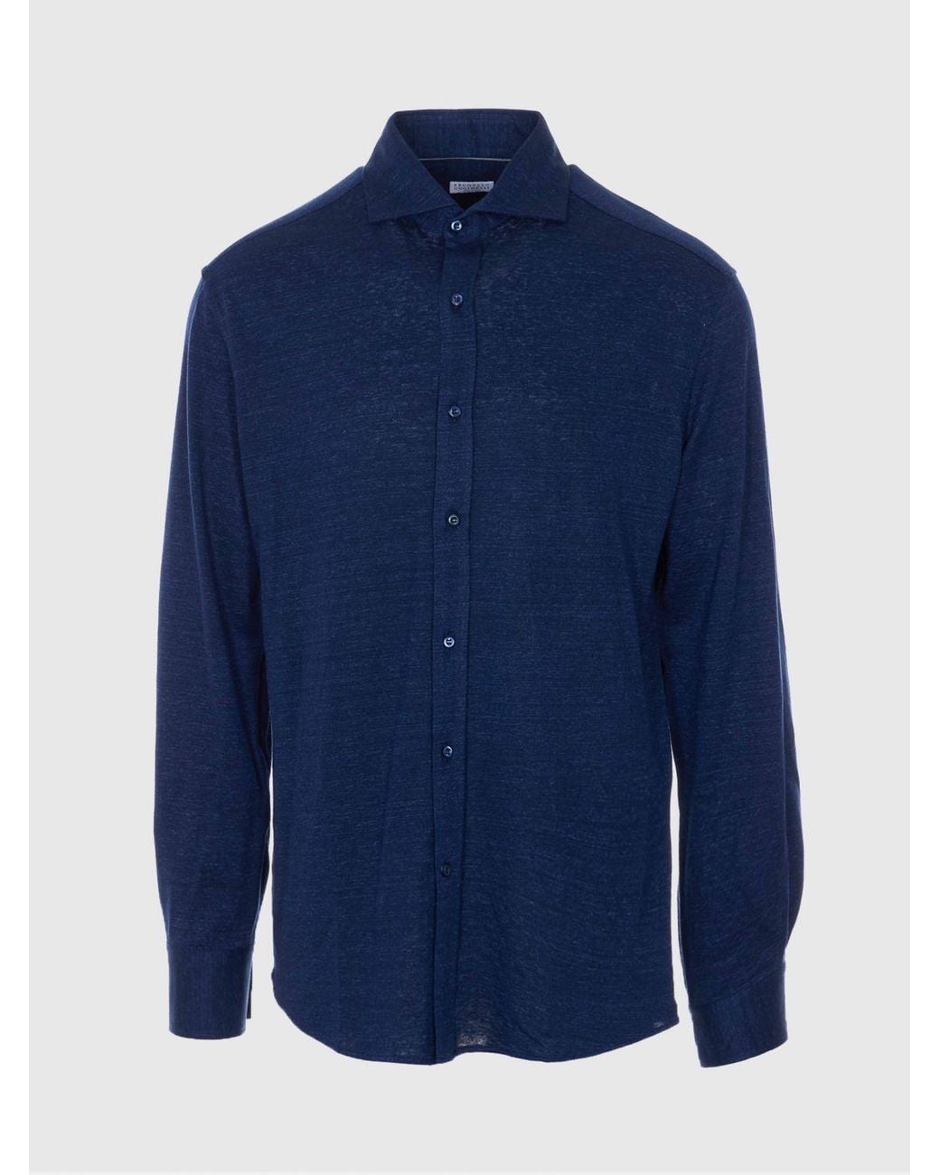 Brunello Cucinelli Blue Shirt for men