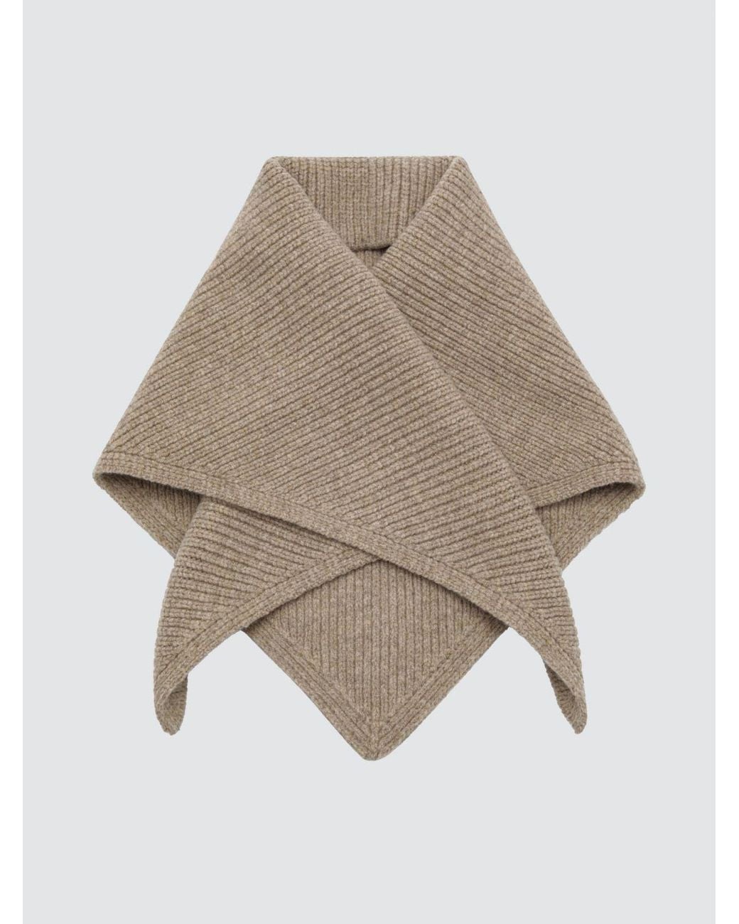 Studio Nicholson White Triangular Ribbed Scarf for men