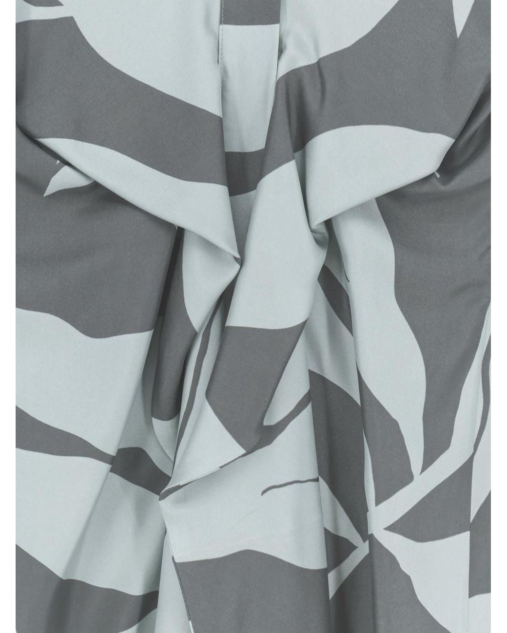 Max Mara Green Printed Silk Shirt Dress