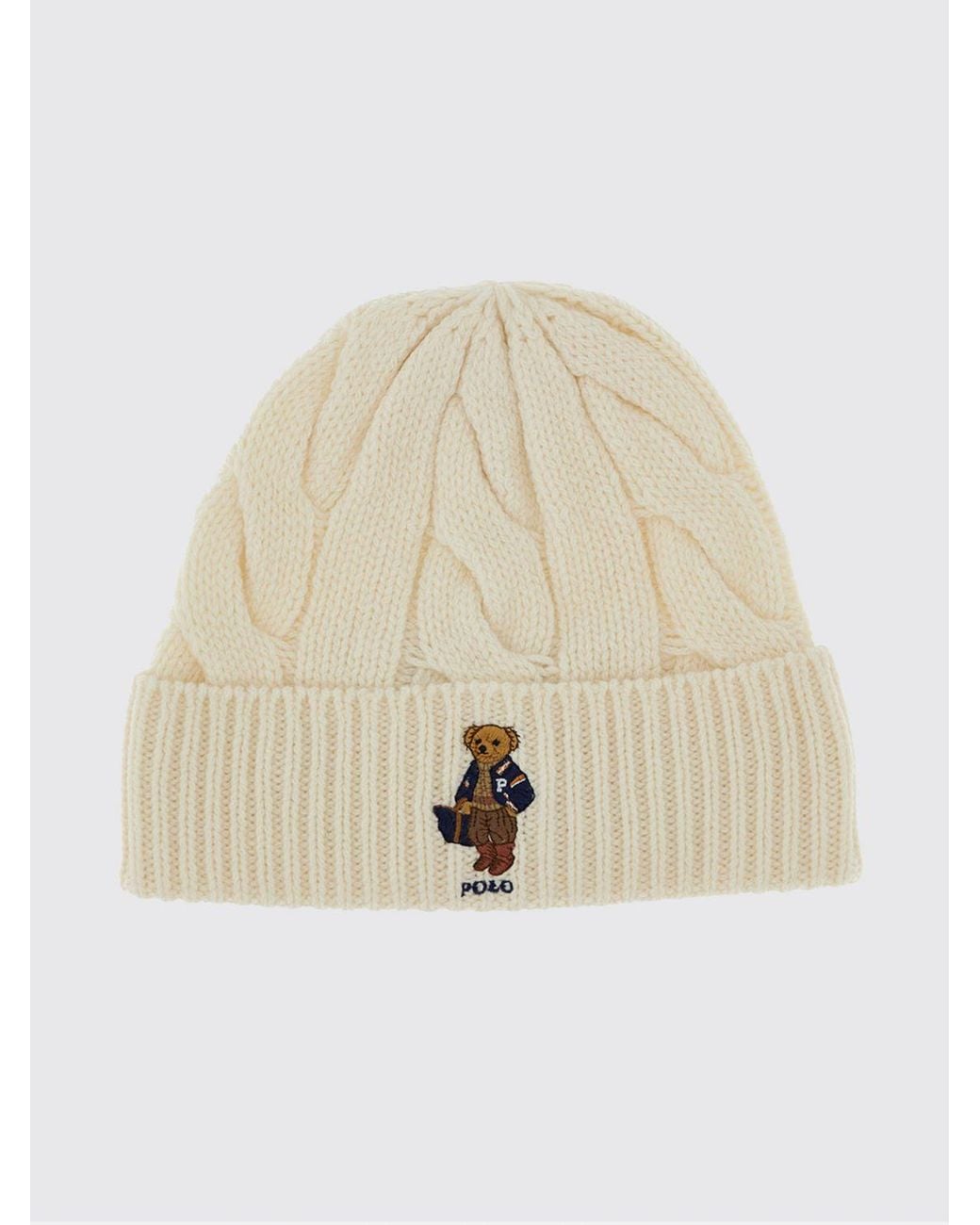 Polo Ralph Lauren Natural Cable-Knit Wool-Blend Beanie With Turn-Up Brim