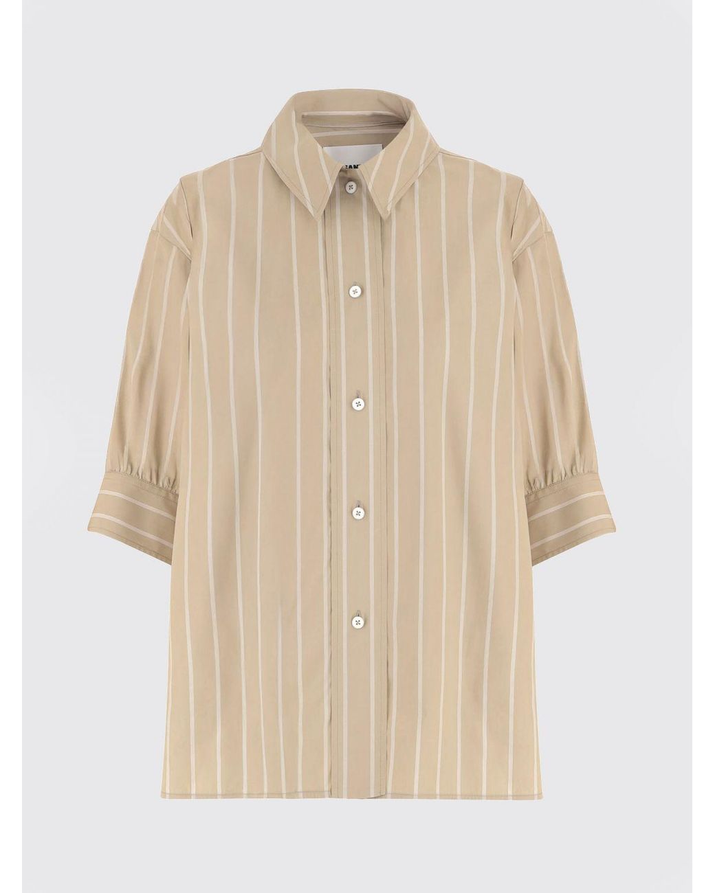 Jil Sander Natural Striped Cotton Shirt
